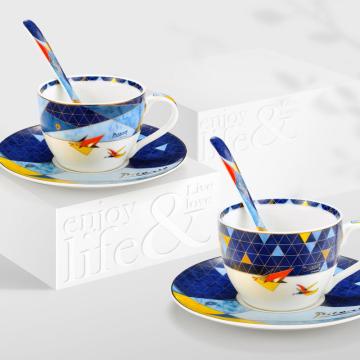 毕加索 陶瓷/马克杯，《飞翔》咖啡杯碟套组情侣套装双杯