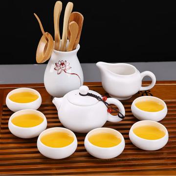 金镶玉 整套茶具，全自动白瓷西施套装