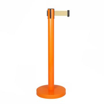 嘉辽 PVC伸缩隔离栏隔离带配铁皮底座，2米橙色，EJT102310-17 售卖规格：1个