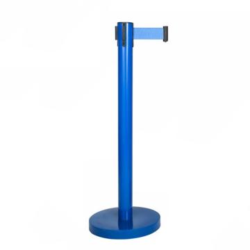 嘉辽 PVC伸缩隔离栏隔离带配铁皮底座，2米蓝色，EJT102310-19 售卖规格：1个