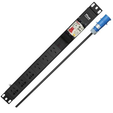 同为TOWE PDU，X-PDU-G620DY-10(3)，配20A漏保，输入32A，6位输出(3位10A+3位16A)，10米4mm²线