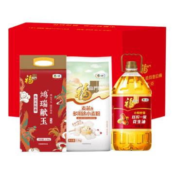 福临门 中筋小麦面粉，到身边福利大礼包B款净含量：5kg+4L