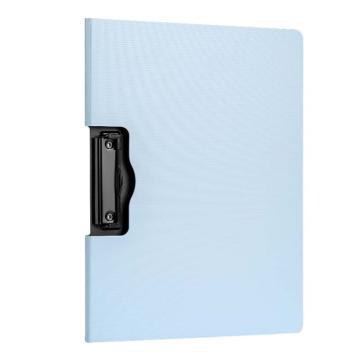得力 横式折页板夹会议夹，5011 浅蓝 A4 售卖规格：1个