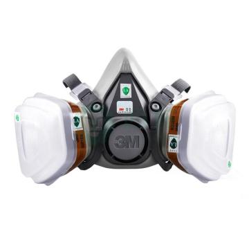 3M 尘毒呼吸防护套装，6200套装 含6200半面罩、6001滤毒盒2个、5N11滤棉2个、501滤棉盖2个（单品组合） 售卖规格：1套