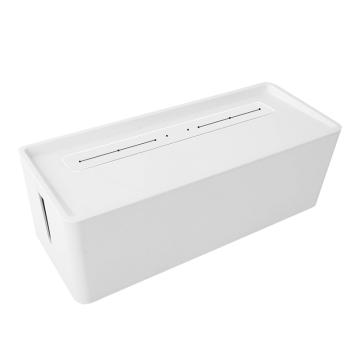 得力 插座收纳盒，8906 白色 桌面美化排插理线盒 售卖规格：1个