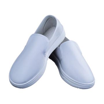 Raxwell 防静电中巾鞋，RW3936 皮革面 PU底 白色 46码 售卖规格：1双