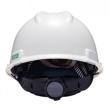 梅思安/MSA V-Gard标准型抗静电ABS安全帽，10224008 超爱戴帽衬，PVC吸汗带，尼龙顶带，国标D型下颌带，白色 售卖规格：1顶