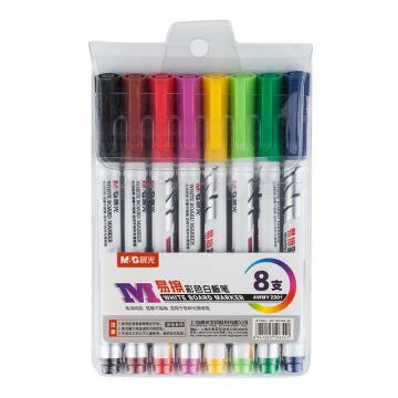 晨光 便携易擦彩色白板笔，AWMY2301 （8色装/袋） 售卖规格：1袋