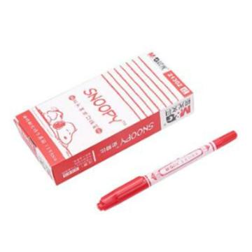 晨光 记号笔史努比海洋风，SPM21302C 红双头(12支/盒) SPM21302 售卖规格：1支