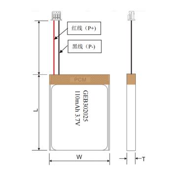 西域推荐 通用电池 电芯，302025 3.7V 110mah，请下单前确认起定量 无货情况下起定量3000个