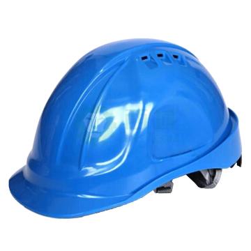 代尔塔/DELTAPLUS 安全帽，102106-蓝色 M型，带透气孔，旋钮式，含下颚带 售卖规格：1个