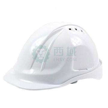 代尔塔/DELTAPLUS 安全帽，102106-白色 M型，带透气孔，旋钮式，含下颚带 售卖规格：1个