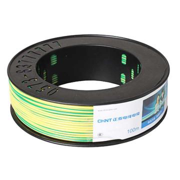 正泰/CHINT 电缆，ZC-BV-4 黄绿双色(二厂) 100米/卷 售卖规格：1卷