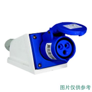 德力西/DELIXI 工业明装插座，DHADEP2123U DEP2-123 32A 3芯 250V IP44 售卖规格：1个