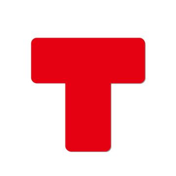 布朗森/BRONSON 5S定位贴四角定位，30x30x10mm，T形，红色，A8573 售卖规格：100个/包