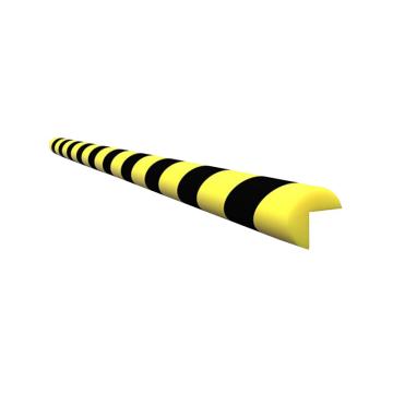 布朗森/BRONSON 警示防撞条（圆直角型）PU材质，黄黑，长1000mm，A6862 售卖规格：1个