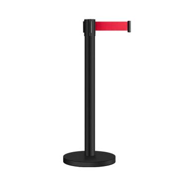 布朗森/BRONSON 伸缩带隔离栏，2米红色涤纶隔离带，烤漆面不锈钢隔离柱，立柱底座宽320*高900*壁厚约0.5mm，B002917 售卖规格：1个