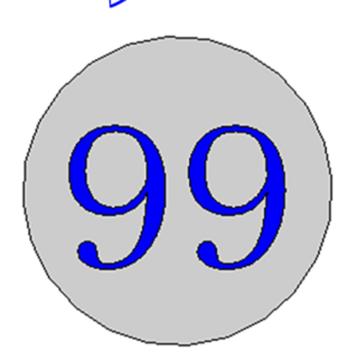 安赛瑞 亚克力号码牌，背面带磁铁 灰 数字蓝色 直径15 厚度2+2MM（下单提供具体明细）