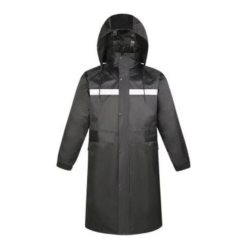 电击战队/Shock clan 长款加厚连体雨衣，D-016，XXXL，可印LOGO，黑色