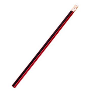 晨光 铅笔，AWP30802红黑抽条HB三角木杆铅笔 带橡皮HB铅笔12支/盒