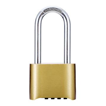 布朗森/BRONSON 黄铜底部长梁密码锁，A8724 锁体宽52mm 锁钩净高58mm 四位密码（2个装） 售卖规格：2个/包