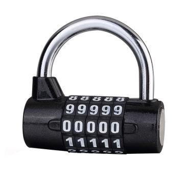 布朗森/BRONSON 黑色U型5位密码锁，A8741 锁体宽65mm 锁钩净高33mm（3个装） 售卖规格：3个/包