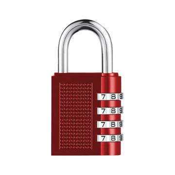 布朗森/BRONSON 红色锌合金4位密码锁，A8749 锁体宽42mm 锁钩净高26mm（3个装） 售卖规格：3个/包