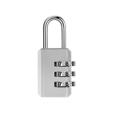 布朗森/BRONSON 银色锌合金3位密码锁，A8748 锁体宽22mm 锁钩净高19mm（10个装） 售卖规格：10个/包