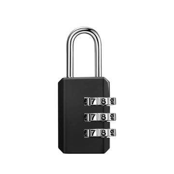 布朗森/BRONSON 黑色锌合金3位密码锁，A8747 锁体宽22mm 锁钩净高19mm（10个装） 售卖规格：10个/包