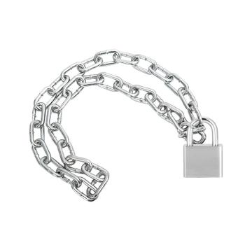 布朗森/BRONSON 链条锁，A8787 长1m粗6mm链条+宽40mm仿不锈钢锁 不通开（3个装） 售卖规格：3个/包