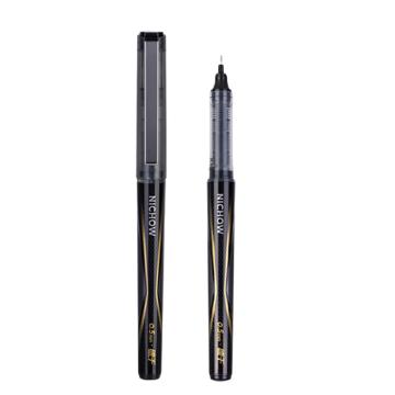 得力 直液式走珠笔0.5mm全针管(黑)(12支/盒 单位：支)，0.5mm 12支/盒 S851