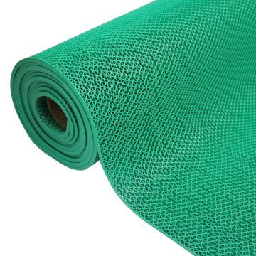 功成狮 S纹D型发泡PVC镂空疏水防滑S型垫，GJMW0004 4.5mm绿色1.2*1m 售卖规格：1卷