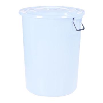 科力邦 大号塑料桶圆形收纳桶大容量水桶，KB3002 160L白色 有盖 售卖规格：1个
