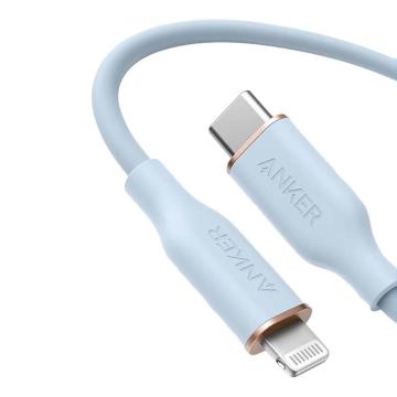 安克/Anker MFi认证苹果数据线，A8662 雾霾蓝 快充20W/30W充电器USB-C转Lightning 0.9m 售卖规格：1条