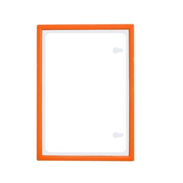 嘉辽 硬胶镂空款磁性展示贴（可移胶磁贴）橙色A5，EBS4729 售卖规格：2个/套