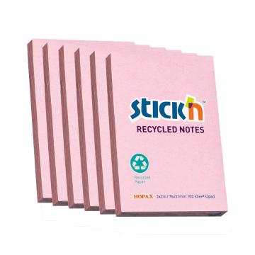 N次贴 环保再生便条纸，36502 粉色 76mm*51mm 售卖规格：1本