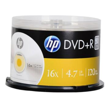 惠普/HP 光盘，DVD-R 4.7G/16X 50片装 空白刻录盘 售卖规格：50片/桶