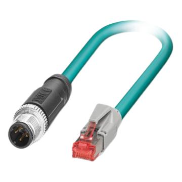 菲尼克斯/PHOENIX 网络电缆，1407363 NBC-M12MSD/10，0-93E/R4AC 售卖规格：1个