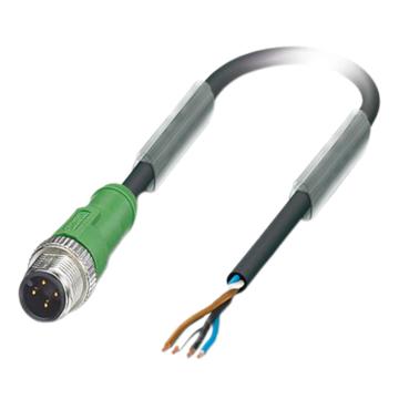 菲尼克斯/PHOENIX 传感器/执行器电缆，订货号1682993 SAC-4P-M12MS/10，0-PUR 售卖规格：1个