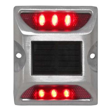 安赛瑞 太阳能道钉，LED灯钉铸铝灯，红色常亮，310363 售卖规格：1个