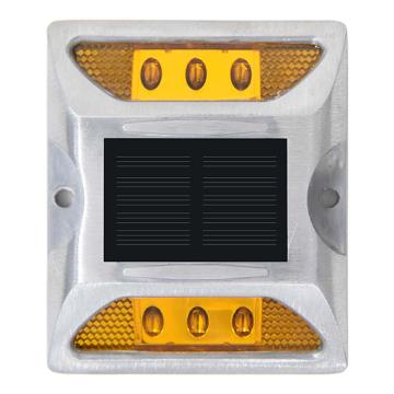 安赛瑞 太阳能道钉，LED灯钉铸铝灯，黄色常亮，310367 售卖规格：1个