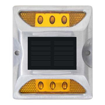 安赛瑞 太阳能道钉，LED灯钉铸铝灯，黄色闪灯，310368 售卖规格：1个