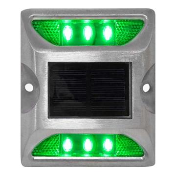 安赛瑞 太阳能道钉，LED灯钉铸铝灯，绿色常亮，310369 售卖规格：1个