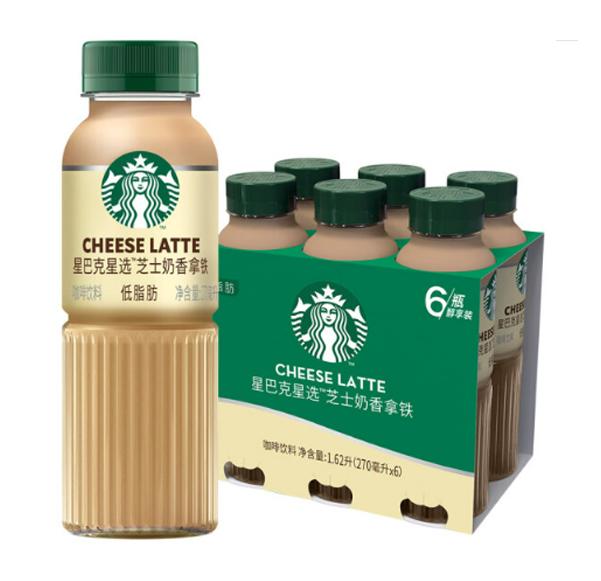 星巴克/STARBUCKS 星选咖啡饮料，270ml*6瓶装 芝士奶香 (一件代发) 售卖规格：1盒