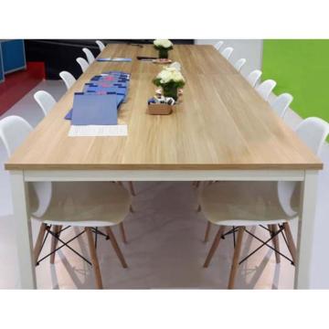 博比 会议桌，10000×2200×750mm,5_铝合金线盒盖 枫木色,E1级三胺板,口字型钢木结构 15273757-00 售卖规格：1张