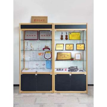 博比 展示柜，1200×400×2000mm，不锈钢边或钛金边 含玻璃 14073845-00 售卖规格：1个