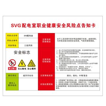 天意州 标识，45*60cm，铝板，SVG室职业健康安全风险点告知卡 售卖规格：1个