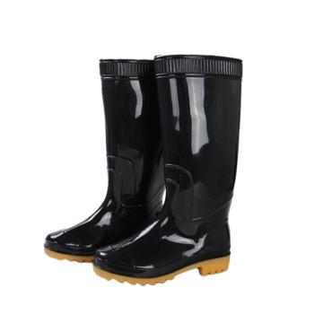 久臻 雨靴防水防滑 黑色中筒靴，8423-39码 售卖规格：1双