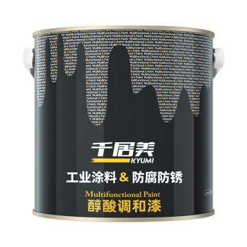 千居美/QIANJUMEI 醇酸调和漆防锈漆，黑色，20KG/桶 售卖规格：20千克/桶