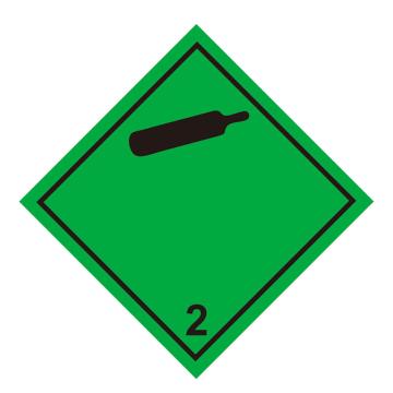 安赛瑞 危险品运输警示标签贴纸，超强级不燃气体，1H01450 售卖规格：2张/包